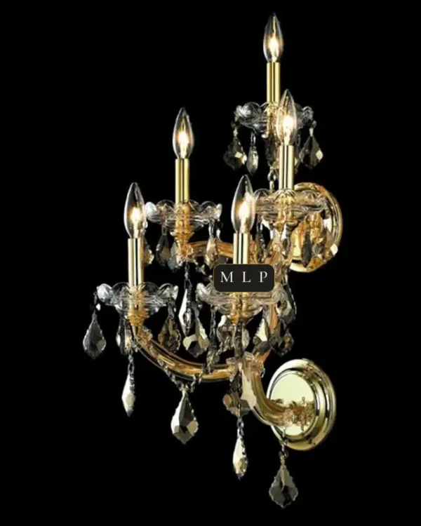Schönbrunn Maria Theresa Wall Sconce II, 5-Light, 25" H in Gold in gold