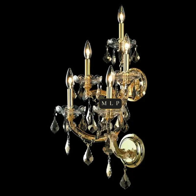 Schönbrunn Maria Theresa Wall Sconce II, 5-Light, 25" H in Gold in gold