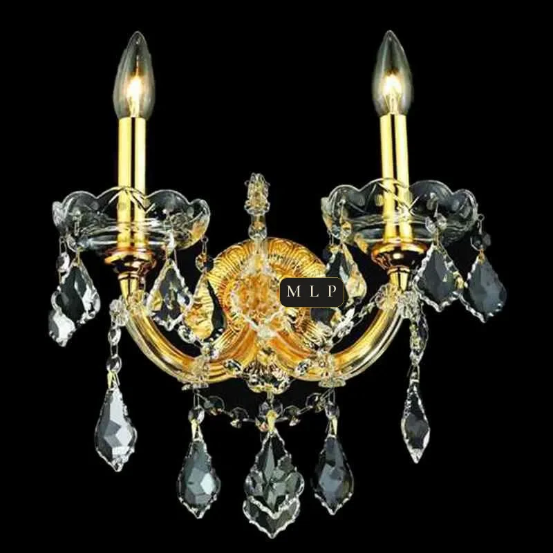 Schönbrunn Maria Theresa Wall Sconce, 2-Light, 16" H in Gold in gold