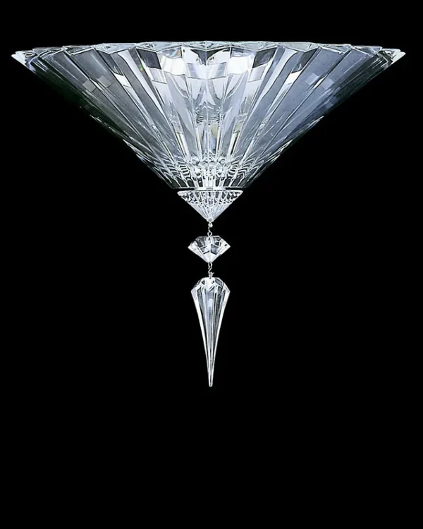 Louvre Crystal Wall Sconce, 1-Light in polished chrome