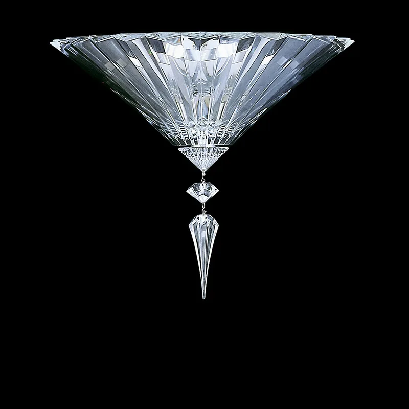Louvre Crystal Wall Sconce, 1-Light in polished chrome