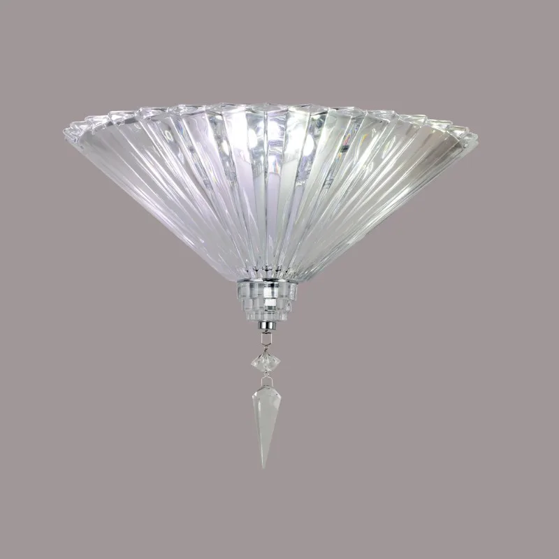 Lumière Crystal Wall Sconce, 1-Light in polished chrome
