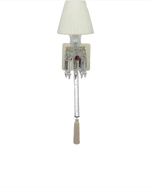 Royal Crystal Wall Sconce, 1-Light, 25" H in polished chrome