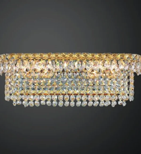 Nocturne Crystal Wall Sconce, 4-Light in gold
