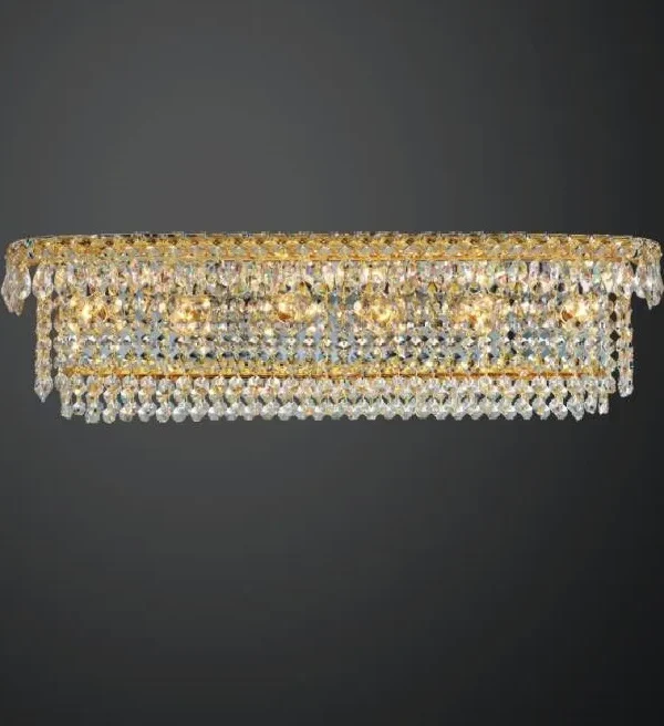Nocturne Crystal Wall Sconce, 6-Light in gold