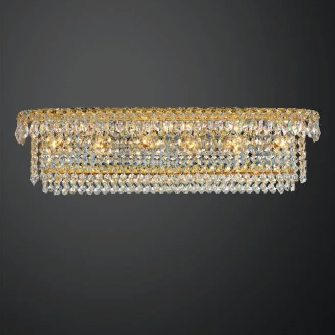 Nocturne Crystal Wall Sconce, 6-Light in gold