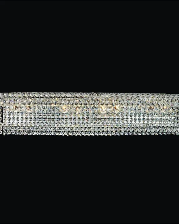 Nocturne Crystal Wall Sconce, 8-Light in polished chrome