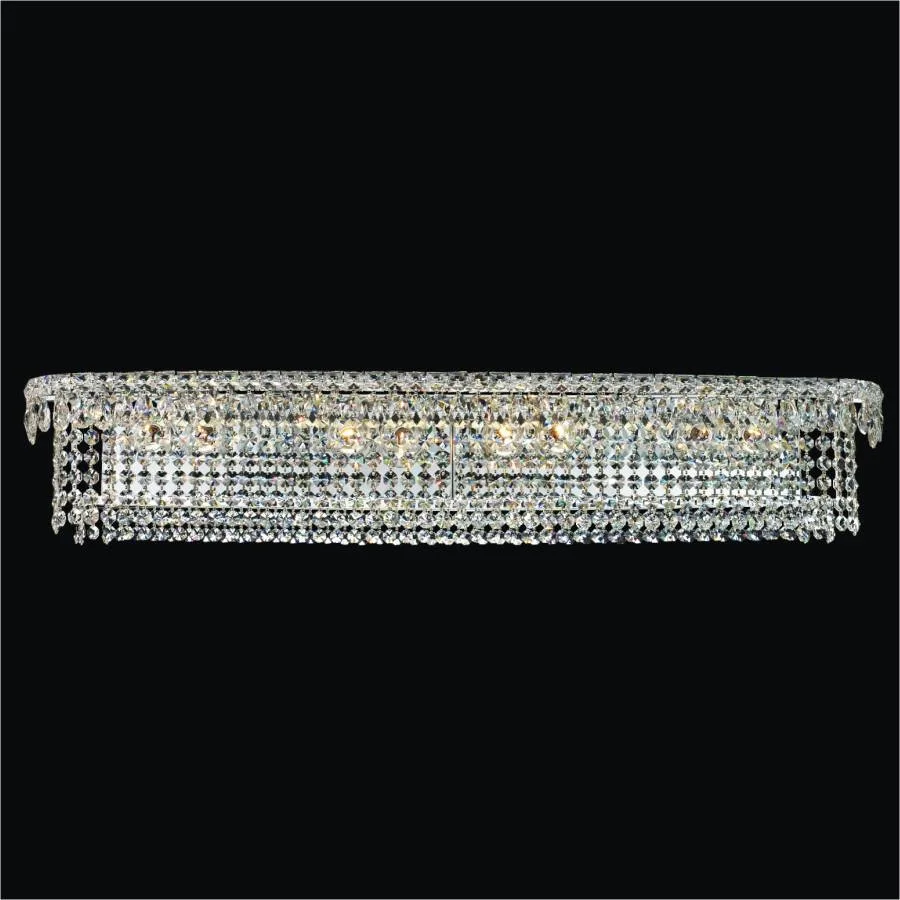 Nocturne Crystal Wall Sconce, 8-Light in polished chrome
