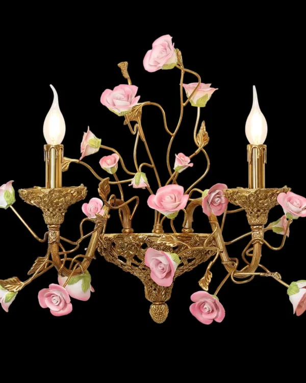 Auteuil Brass Wall Sconce II, 2-Light, 18" H in Antique Brass in antique brass