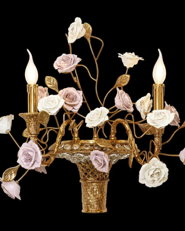 Auteuil Brass Wall Sconce, 2-Light, 21" H in antique brass