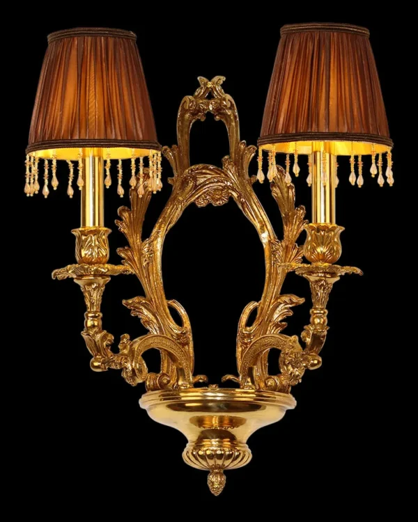 Duroc Brass Wall Sconce, 2-Light in antique brass