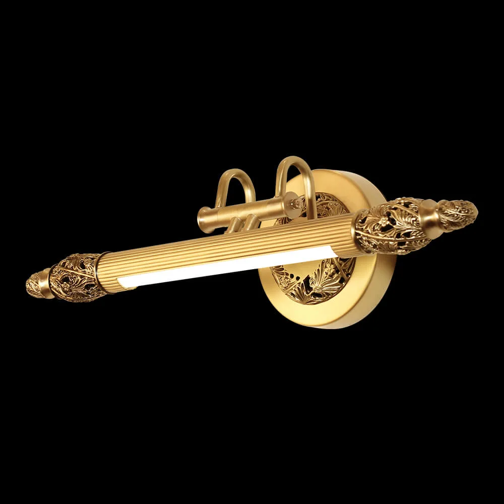 Laiton Brass Picture Light II, 2-Light, 5" H in Antique Brass in antique brass