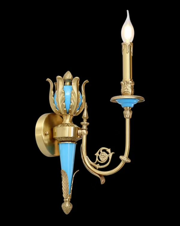Montparnasse Brass Wall Sconce, 1-Light in antique brass