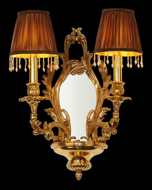 Pasteur Brass Wall Sconce, 2-Light in antique brass