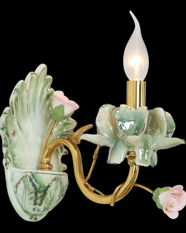 Raspail Brass Wall Sconce, 1-Light, 11" H in Antique Brass in antique brass
