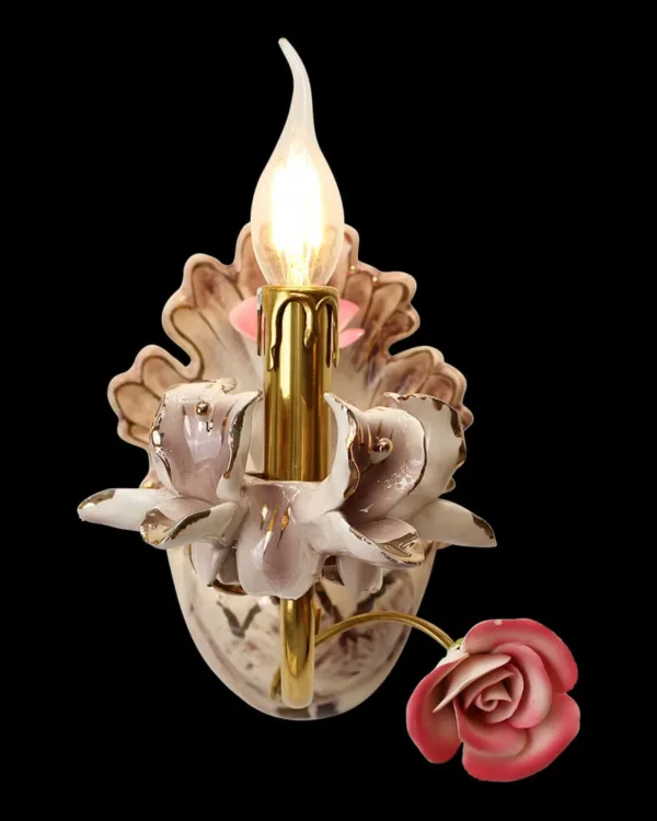 Raspail Brass Wall Sconce II, 1-Light, 11" H in Antique Brass in antique brass