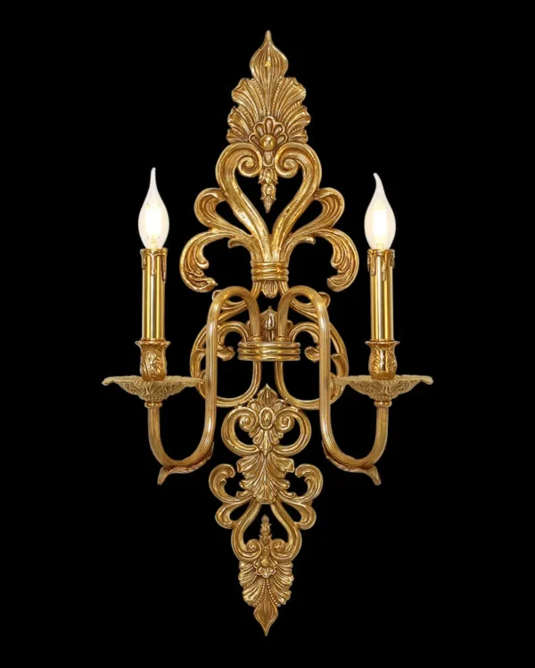 Rome Brass Wall Sconce, 2-Light in antique brass