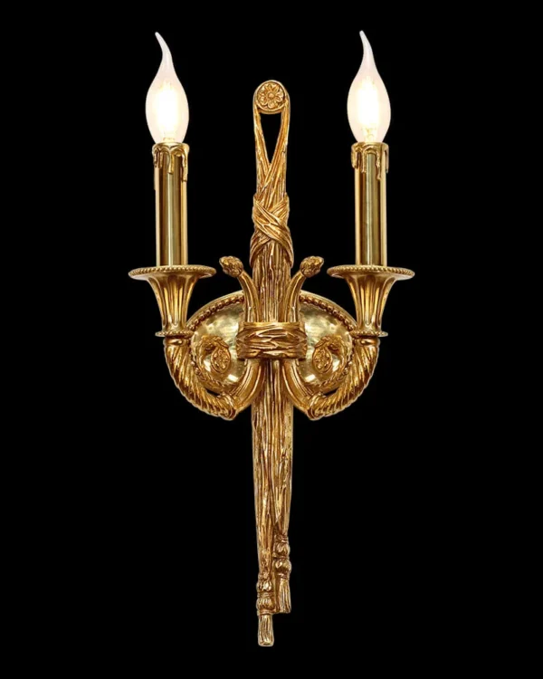 Suffren Brass Wall Sconce, 2-Light in antique brass
