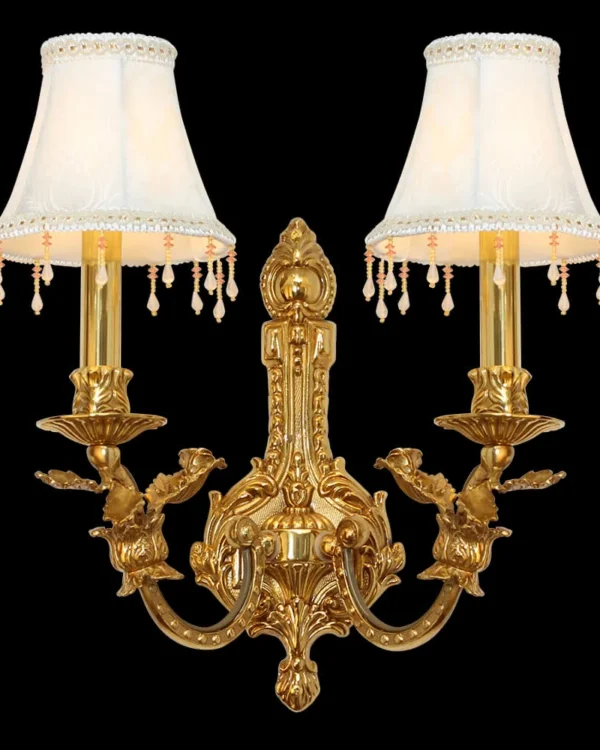 Trocadéro Brass Wall Sconce, 2-Light in antique brass