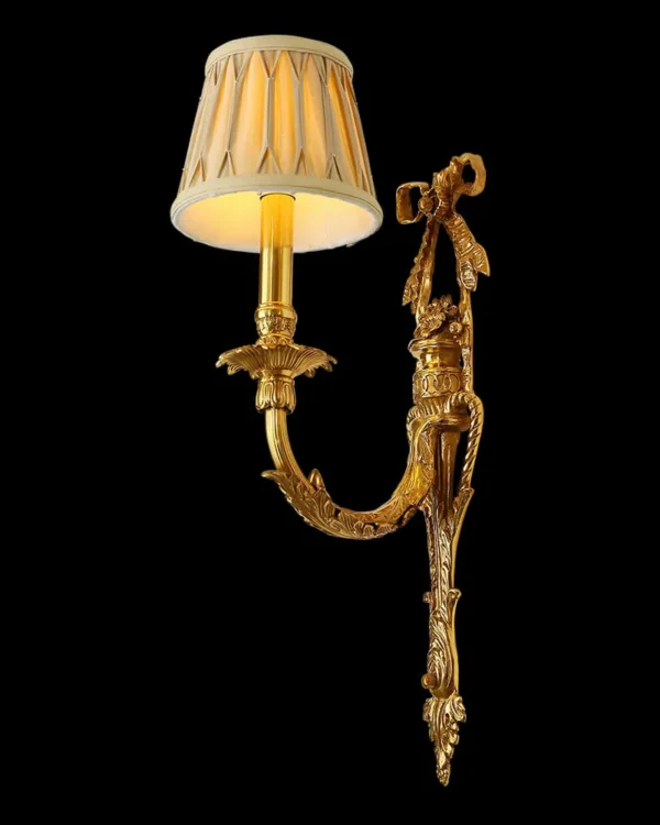 Villiers Brass Wall Sconce, 1-Light in antique brass