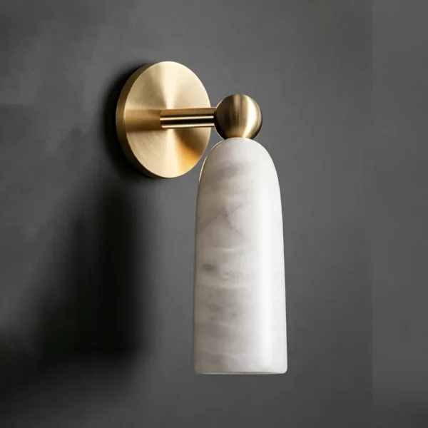 Aurore Globe Alabaster Wall Sconce