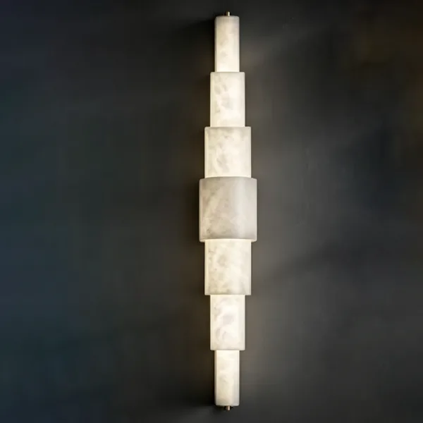 Aurore Seven-Tier Alabaster Wall Sconce
