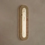 Calcite Linear Alabaster Wall Sconce, 21" H
