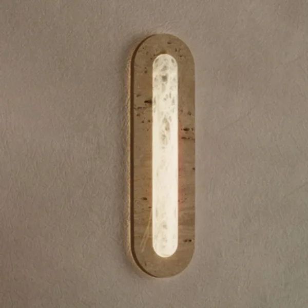 Calcite Linear Alabaster Wall Sconce, 21" H