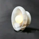 Candide Globe Alabaster Wall Sconce