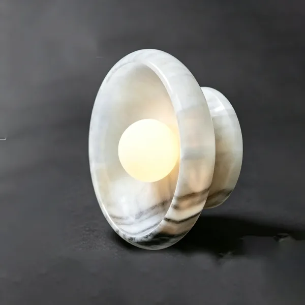 Candide Globe Alabaster Wall Sconce
