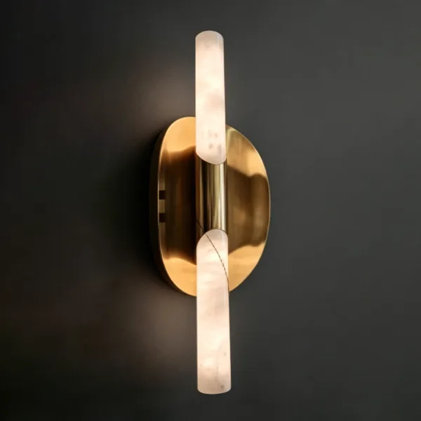 Céleste Round Alabaster Wall Sconce