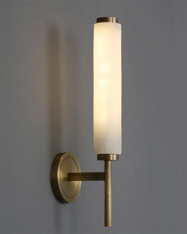 Halo Alabaster Wall Sconce, 1-Light, 19" H