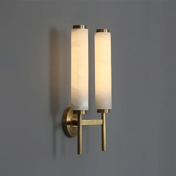 Halo Alabaster Wall Sconce, 2-Light