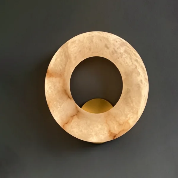 Halo Ring Alabaster Wall Sconce
