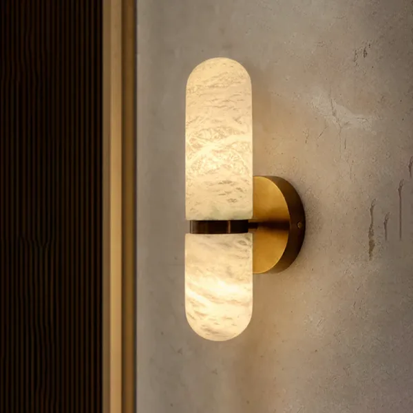 Ombre Alabaster Wall Sconce, 13" H