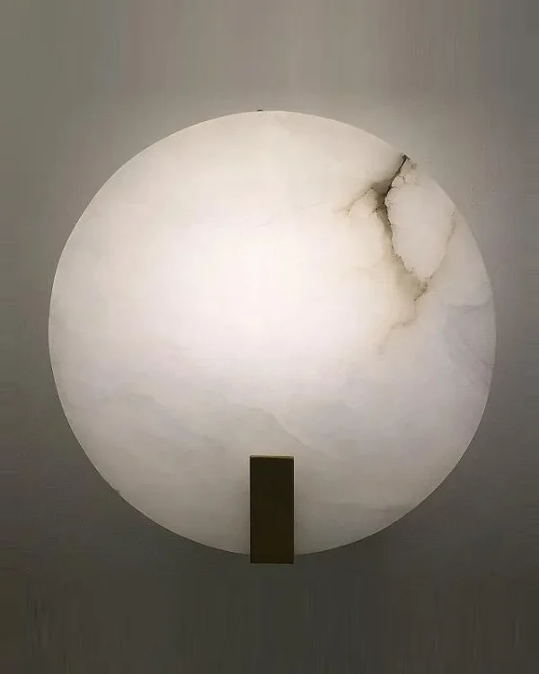 Orbe Alabaster Wall Sconce, 1-Light