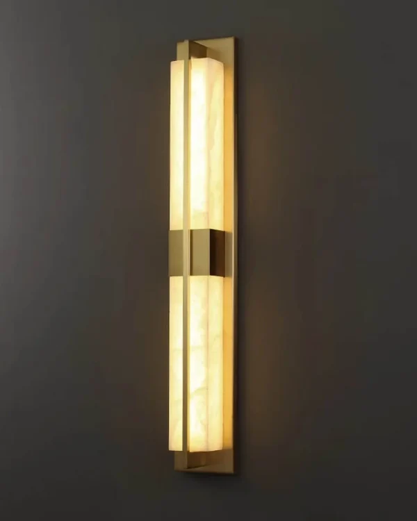 Plume Linear Alabaster Wall Sconce, 24" H