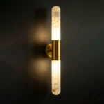 Soleil Alabaster Wall Sconce, 26" H