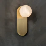 Soleil Globe Alabaster Wall Sconce