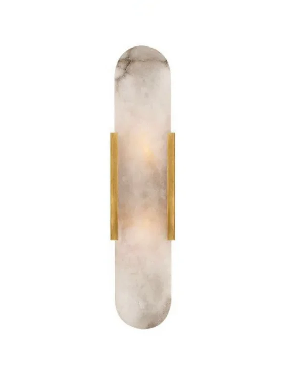 Zénith Alabaster Wall Sconce, 14" H