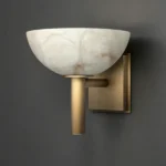 Zénith Bowl Alabaster Wall Sconce