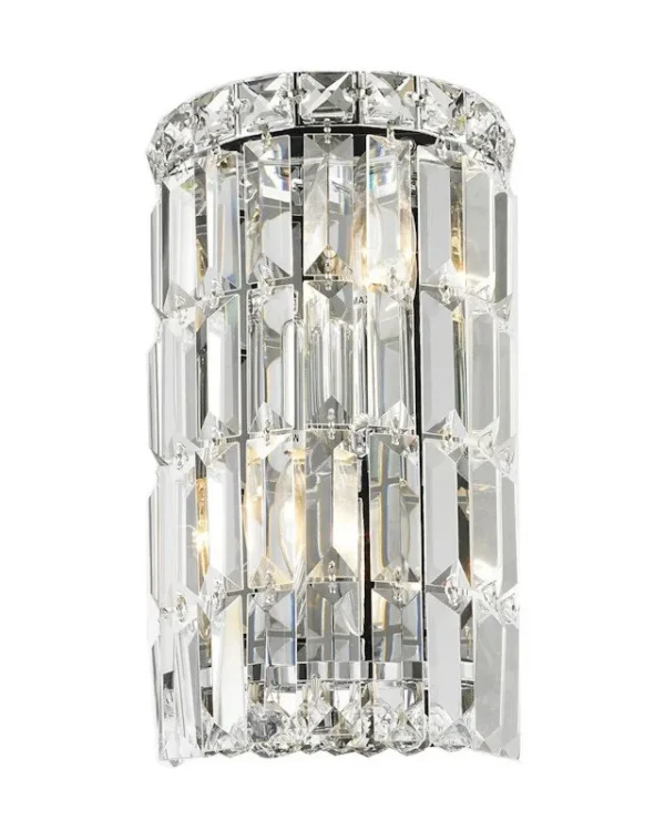 Altair Crystal Wall Sconce, 2-Light in polished chrome