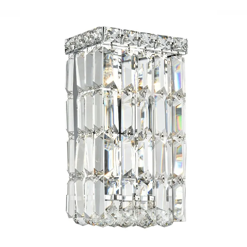 Cirrus Linear Crystal Wall Sconce, 2-Light in polished chrome