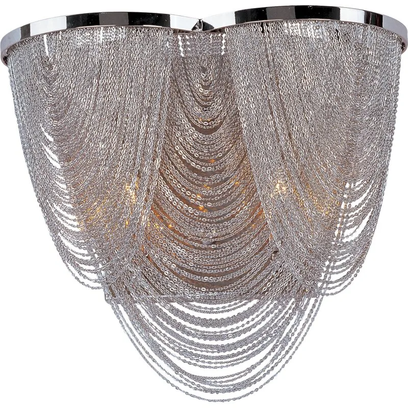 Cirrus Iron Wall Sconce, 1-Light in polished chrome