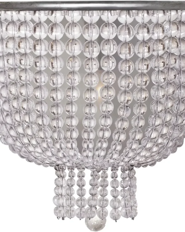 Doré Glass Wall Sconce, 1-Light, 10" H in silver