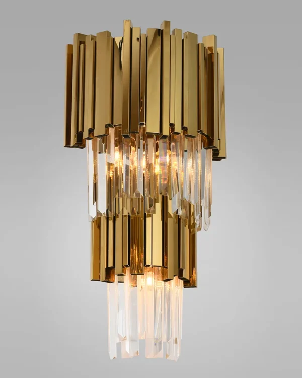 Horizon Crystal Wall Sconce, 3-Light in gold