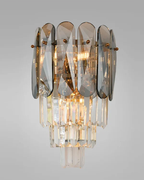 Infini Crystal Wall Sconce, 3-Light in gold