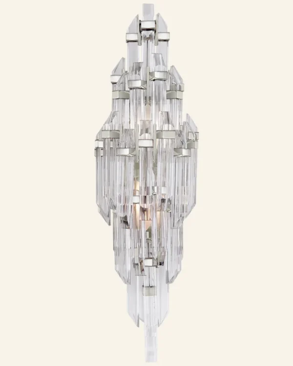 Laiton Brass Wall Sconce, 2-Light, 24" H in antique brass
