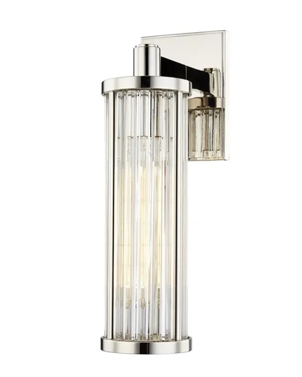 Lyra Glass Wall Sconce, 1-Light in brass