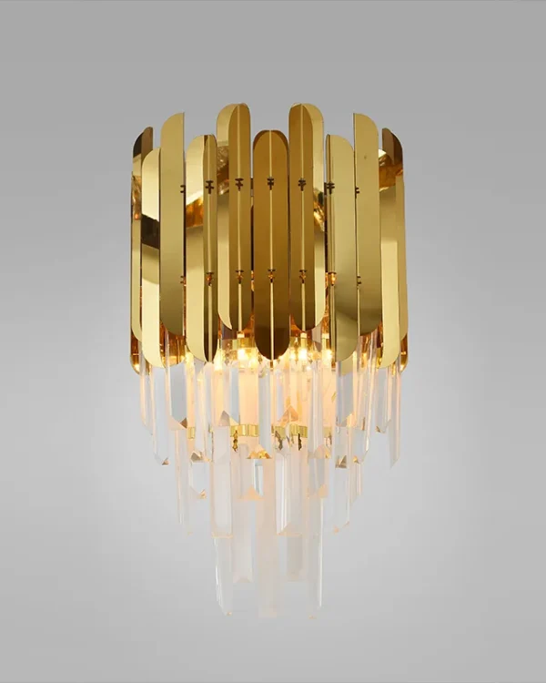 Nimbus Crystal Wall Sconce, 2-Light in gold